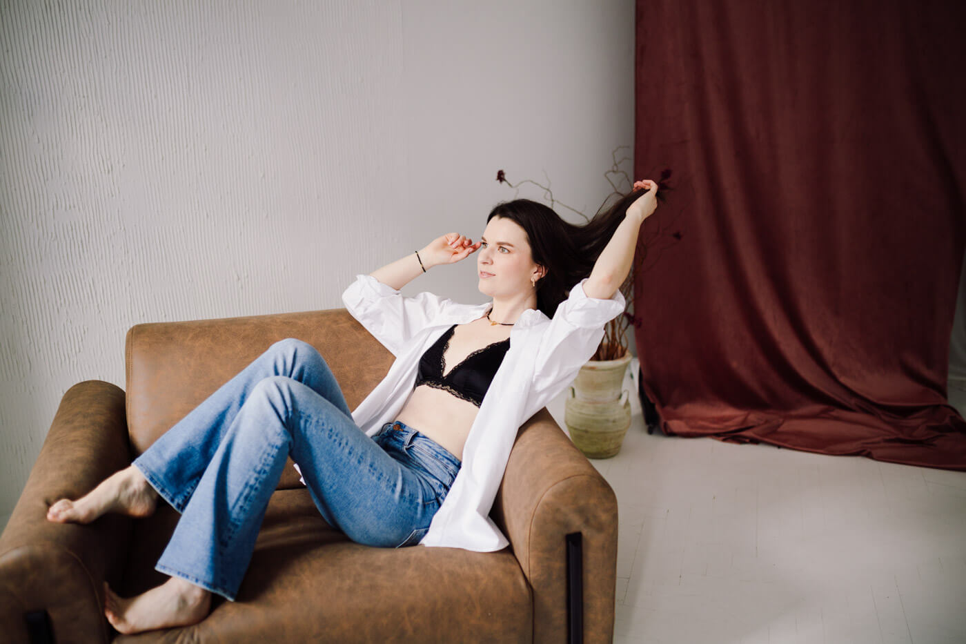 kobieca sesja zdjęciowa w studio Kraków