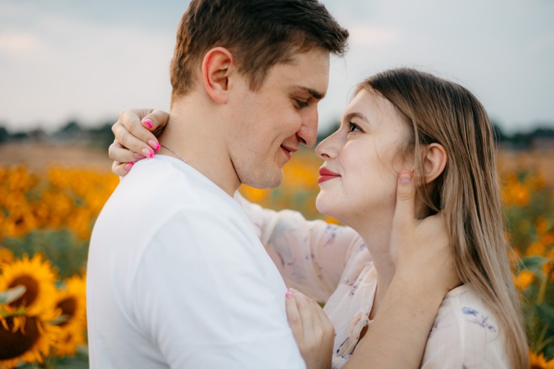 sesja w słonecznikach